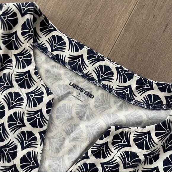 Land's End Palms Print Yellow Accent Shift Dress - Picture 6 of 6